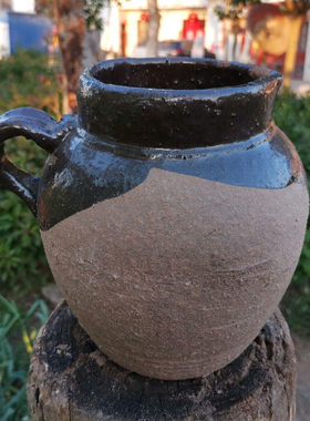 老式手工黄砂罐土陶瓦罐煨罐焖罐炖肉汤燃气明火煎药罐砂锅粥罐子