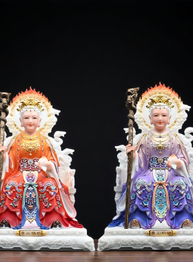 汉白玉泰山奶奶泰山老母新款神像碧霞元君泰山娘娘供奉家用摆件