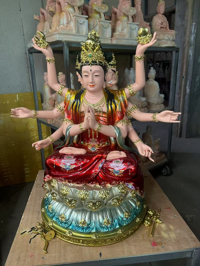 树脂斗母娘娘神像家用供奉客厅办公室店铺开业彩绘斗母元君佛像