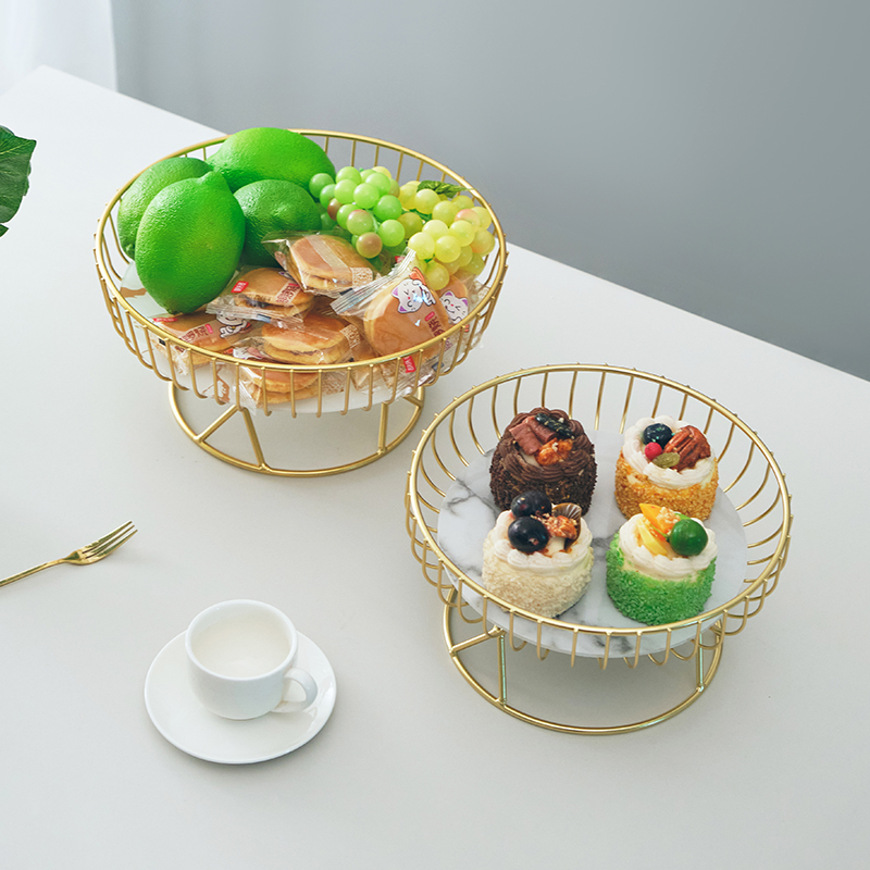 手工铁艺北欧风轻奢水果盘