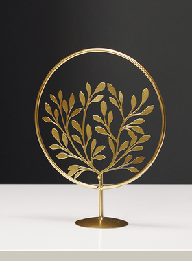 2021北欧轻奢摆件饰品酒柜个性玄关客厅现代房间创意装饰居家铁艺