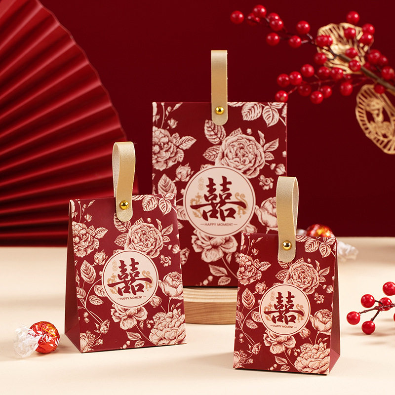 热销喜糖盒子2025款结婚喜糖盒伴手礼包装空盒子中式婚庆用品跨境