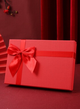 热销红色礼物盒大号礼品盒子精美韩版围巾礼盒礼品盒空盒子情跨境