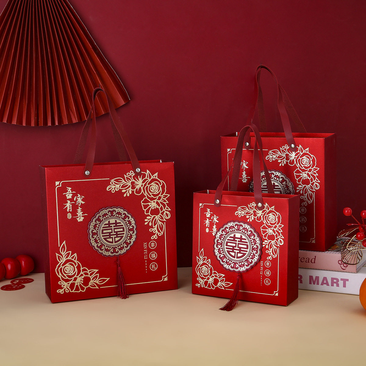 现货新生宝宝喜糖盒手提不费手满月诞生礼糖果盒幼儿园儿童分