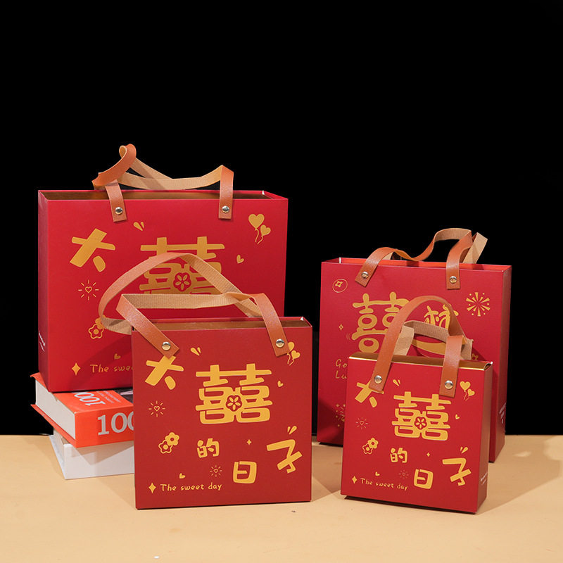 跨境2022复古中国风烫金礼物盒抽屉式结婚喜糖盒高档伴手礼盒现货