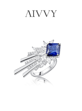 AIVVY简约个性小众名媛轻奢原创配饰礼物开口戒指绽放盛焰时刻