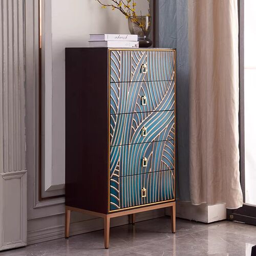 轻奢美式五斗抽屉斗柜收纳储物柜