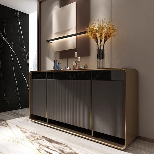 意式轻奢实木入户鞋柜别墅玄关柜