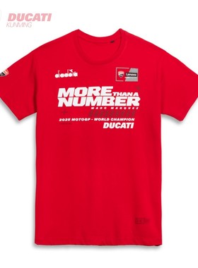 杜卡迪MM93MotoGP2025世界冠军纪念T恤马奎斯新款男士短袖T恤夏季