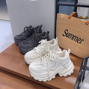 厚底增高小个子老爹鞋女显脚小2025秋冬女款不累脚欧洲站休闲女鞋