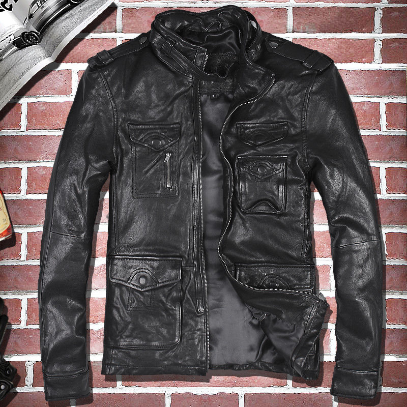 Halley Locomotive leather Autumn and winter Stand collar Haining Leather clothing have cash less than that is registered in the accounts Self cultivation Sheepskin leather jacketin the Men's clothing, Leather clothing  category - from Buy2taobao.com to provide professional Taobao agent buy service