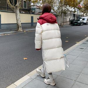 【现货】拼色连帽长款羽绒服2C028-2806-P295-K428图片