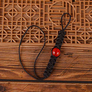 手工编织茶壶绳红珠茶壶盖防摔绳紫砂壶盖绳高端壶绳茶壶盖绳子线