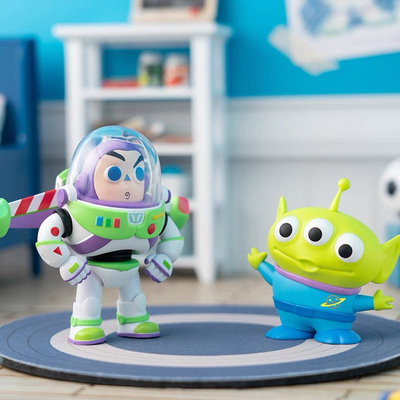 玩具总动员盲盒 名创优品巴斯光年胡迪牧羊女三眼仔搪胶手办礼物