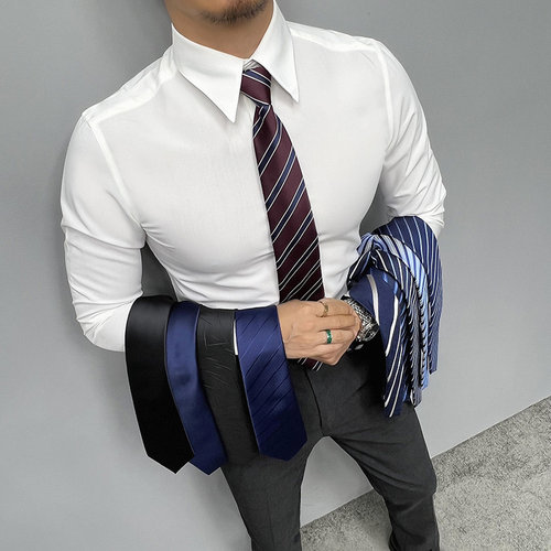 辉先生拉链式商务婚礼条纹