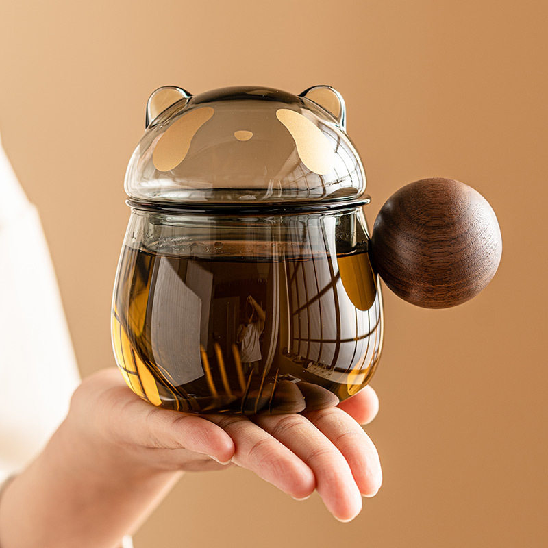 玻璃熊猫杯茶杯茶水分离泡茶杯子带过滤水杯单人杯办公专用马克杯,餐饮具,玻璃杯,淘宝优惠券,粉丝福利购,淘宝优惠卷