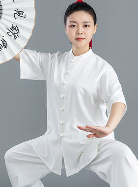 锦鲤太极男女夏季短袖武术服中式