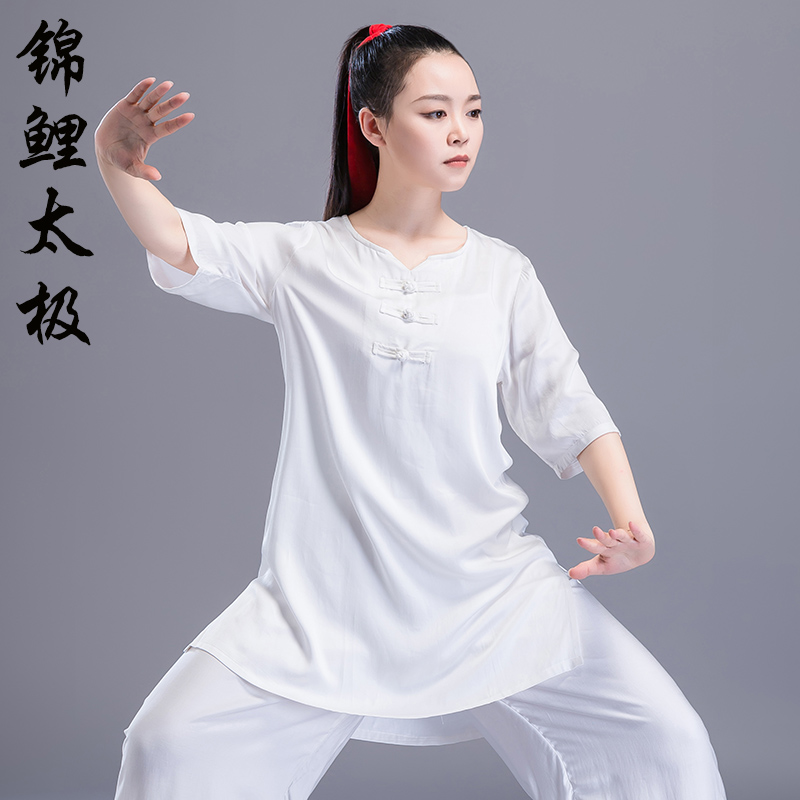 夏季飘逸短袖薄款练功服