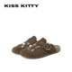 26年夏季 新款 沙滩凉拖鞋 KISSKITTY超火勃肯鞋 厚底洞洞鞋 女一脚蹬