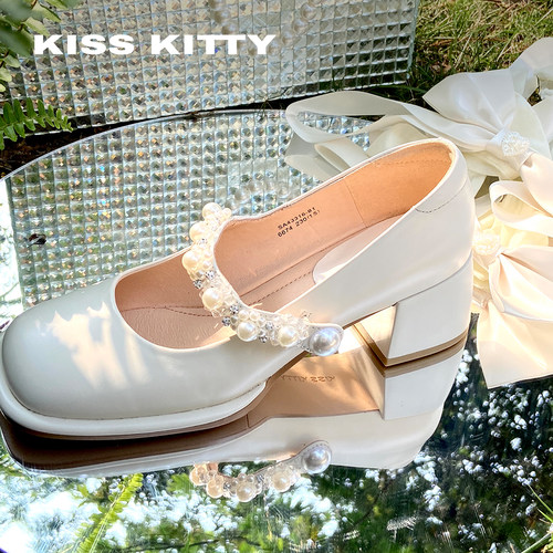 KissKitty博主同款真皮玛丽珍