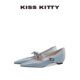 尖头女鞋 KISSKITTY平底单鞋 女新款 低跟蓝色绝美不累脚浅口玛丽珍