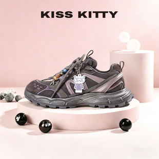 KISSKITTY欧洲站老爹鞋女2026春季新款百搭爆款厚底运动休闲跑鞋
