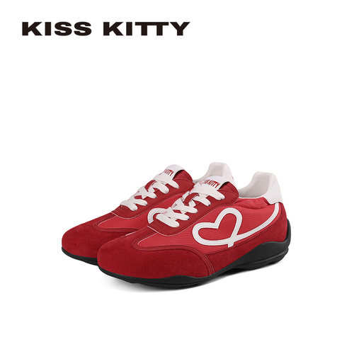 KISSKITTY内增高红色德训鞋女