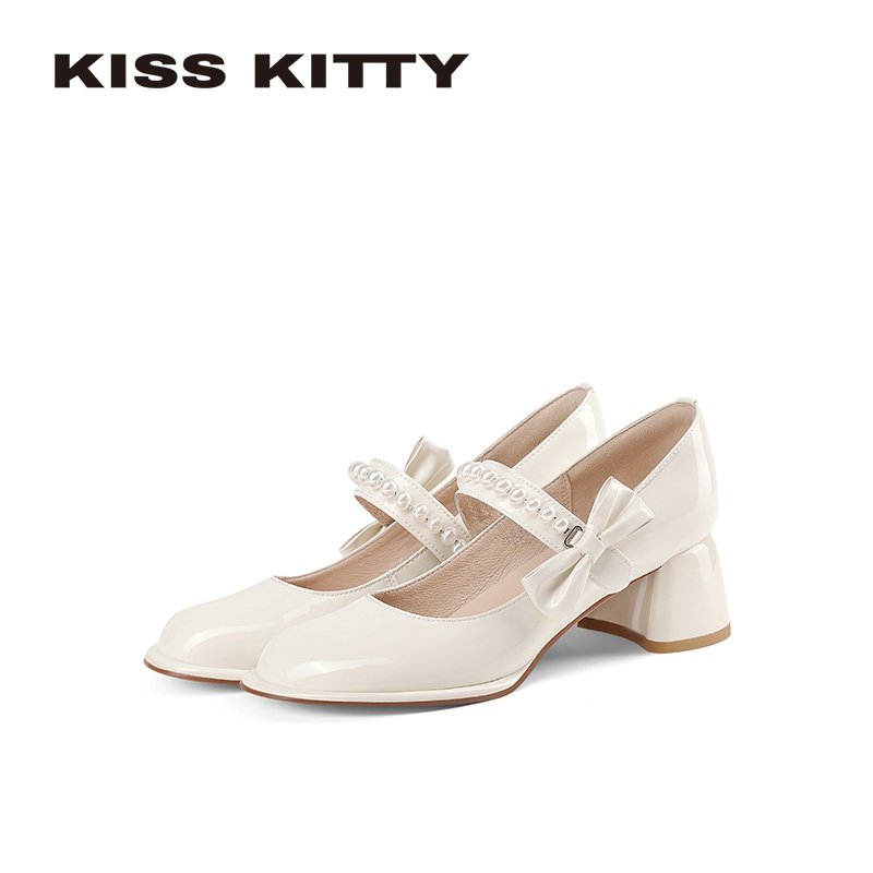 玛丽珍鞋26春新款蝴蝶结高跟鞋