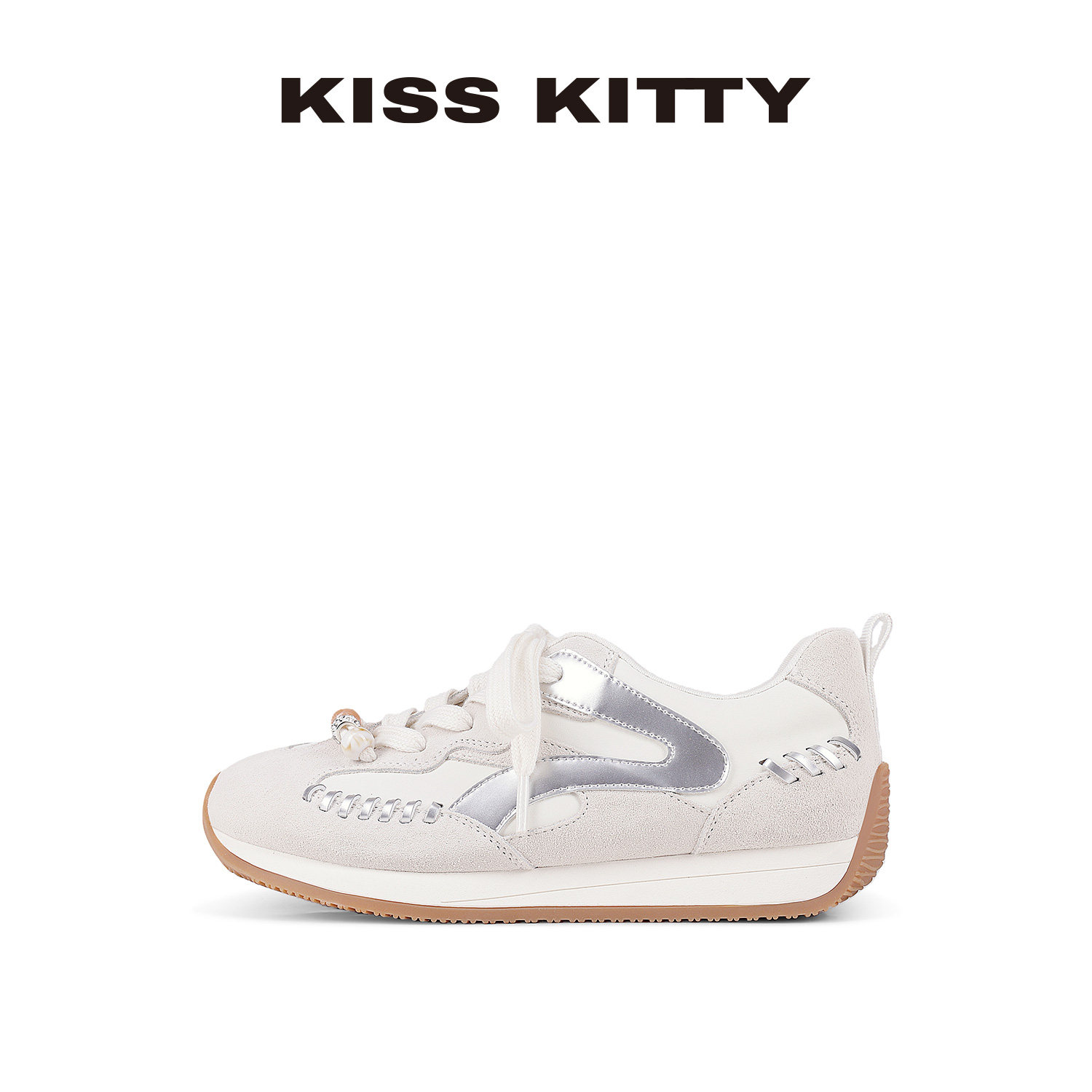 KISSKITTY复古厚底阿甘鞋女26春季新款轻便百搭德训鞋运动休闲鞋,女鞋,时尚休闲鞋,淘宝优惠券,粉丝福利购,淘宝优惠卷