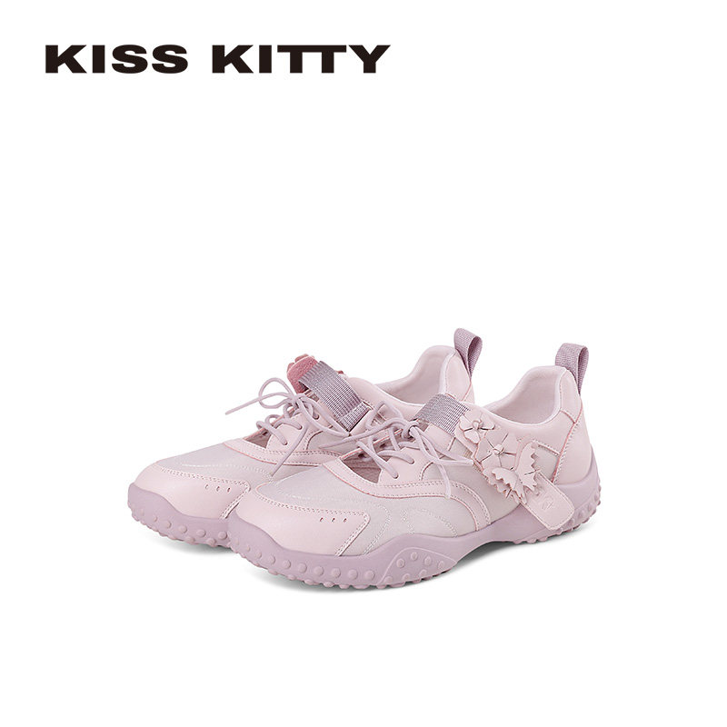 KISSKITTY厚底德训鞋2026春季百搭新款阿甘鞋运动休闲女鞋羊皮垫,女鞋,德训鞋,淘宝优惠券,粉丝福利购,淘宝优惠卷