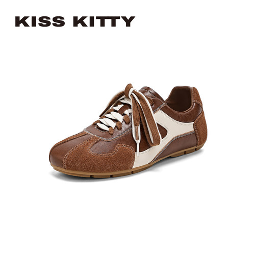 kisskitty复古美拉德棕色德训鞋