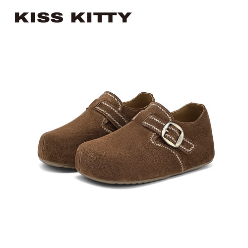 KISSKITTY真皮勃肯鞋懒人鞋女