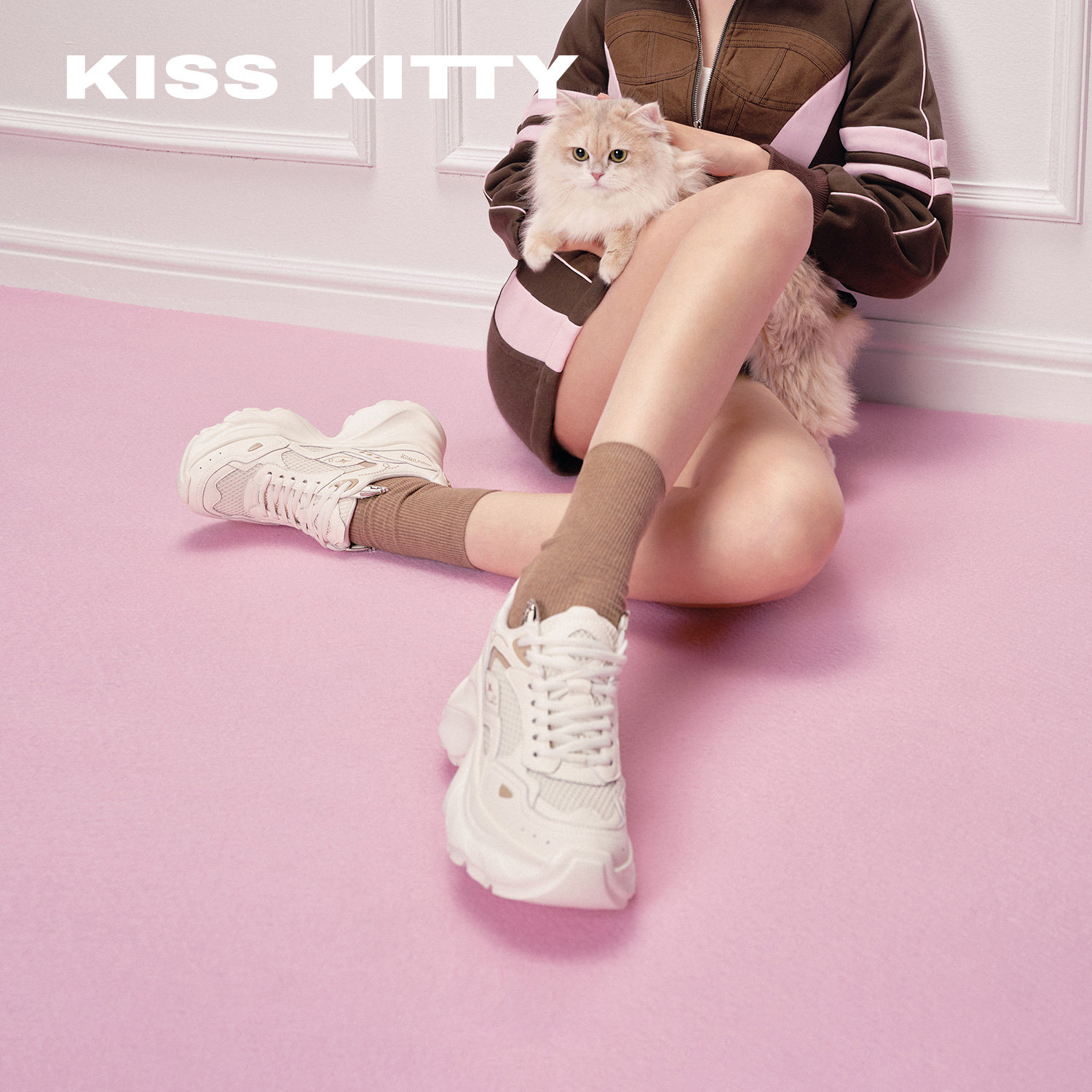 KISSKITTY小猫耳 厚底老爹鞋羊皮垫26春季新款百搭增高运动休闲鞋,女鞋,老爹鞋,淘宝优惠券,粉丝福利购,淘宝优惠卷