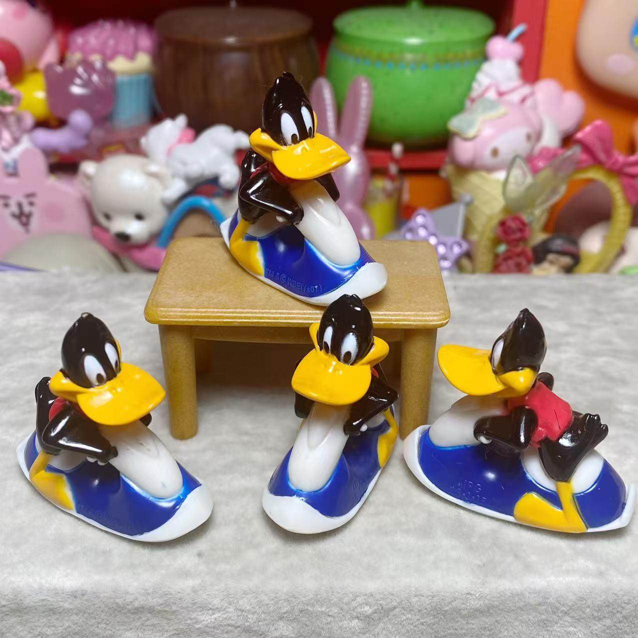 【Dreamer】正版散货迷你怀旧卡通小公仔黑色鸭子黑鸭摩托艇