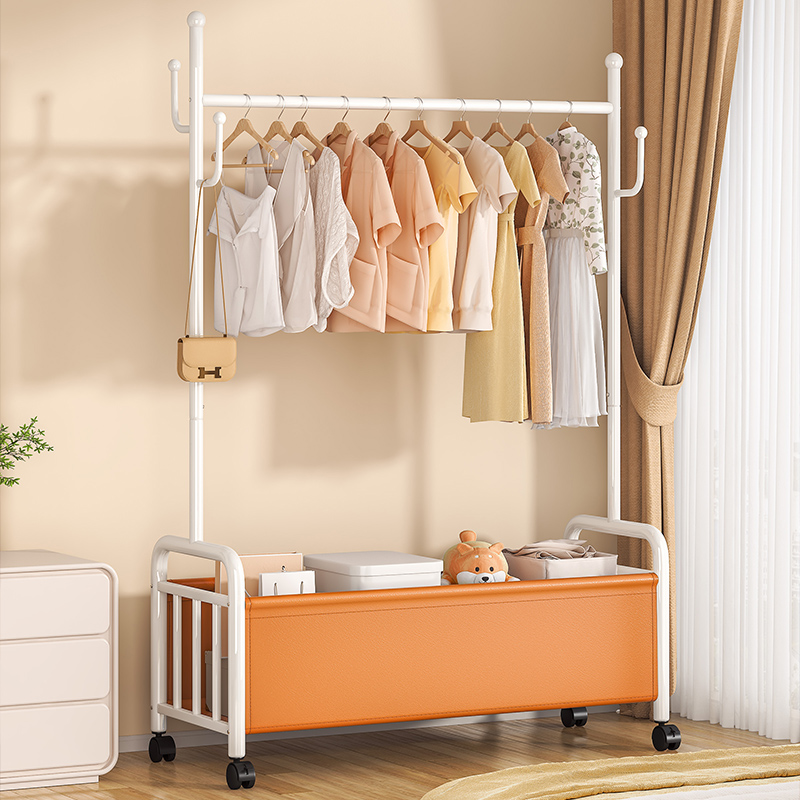 挂衣架落地卧室晾衣架家用室内多功能移动衣帽架简易衣服收纳架子