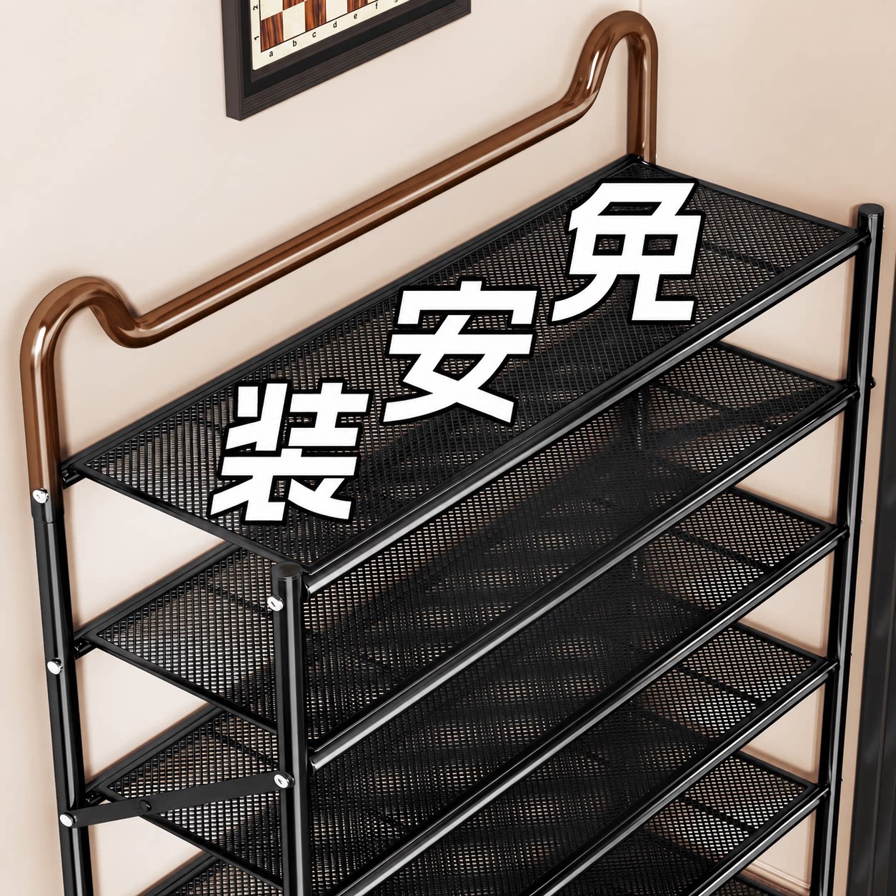 免安装折叠鞋架鞋子收纳神器入户门出租房家用门口多层置物架鞋柜