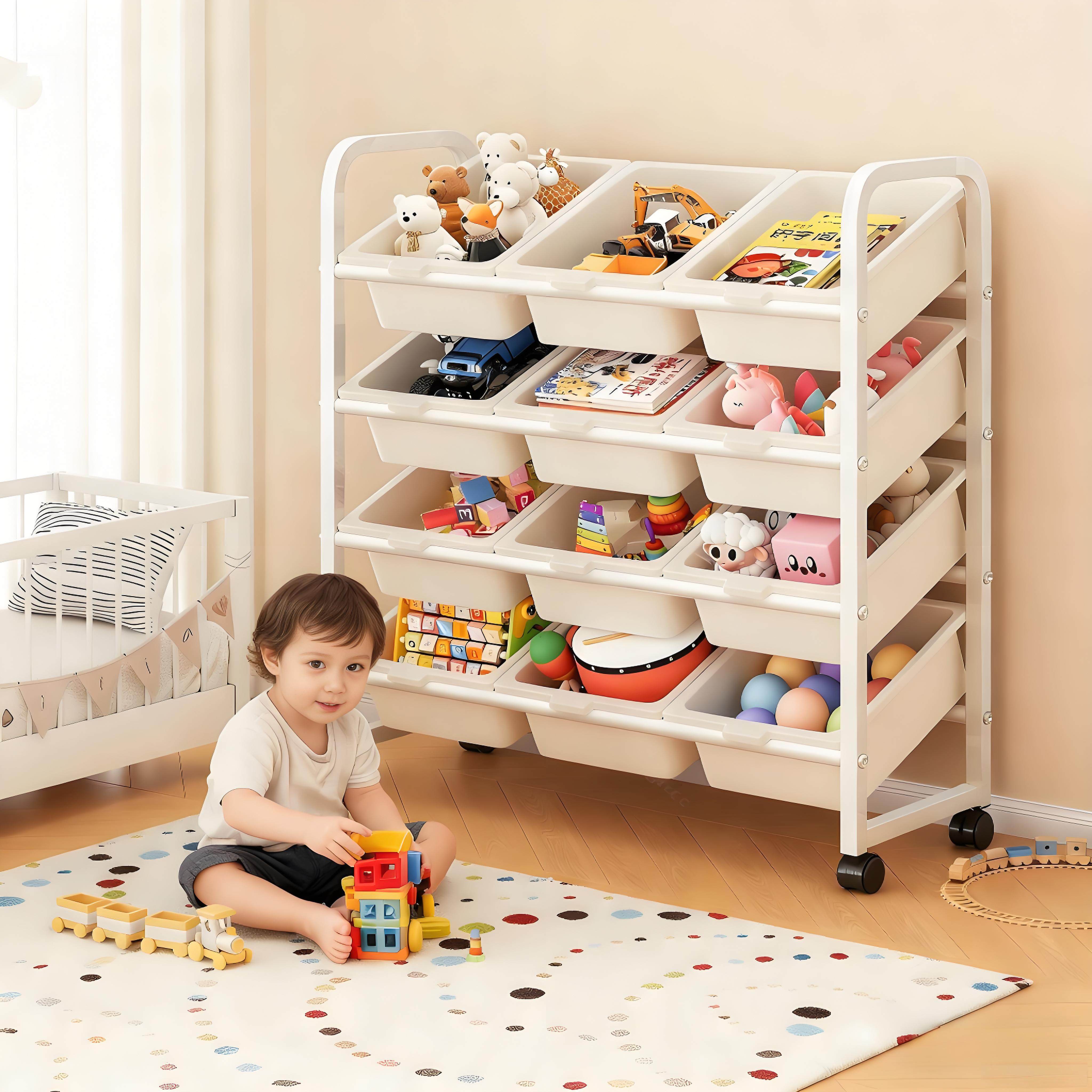 儿童玩具收纳架落地多层大容量置物架家用宝宝简易分类整理储物箱,收纳整理,整理架/置物架/收纳架,淘宝优惠券,粉丝福利购,淘宝优惠卷