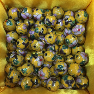 diy饰品老北京景泰蓝实地珠子 景泰蓝库存老货 宫锁心玉仿古