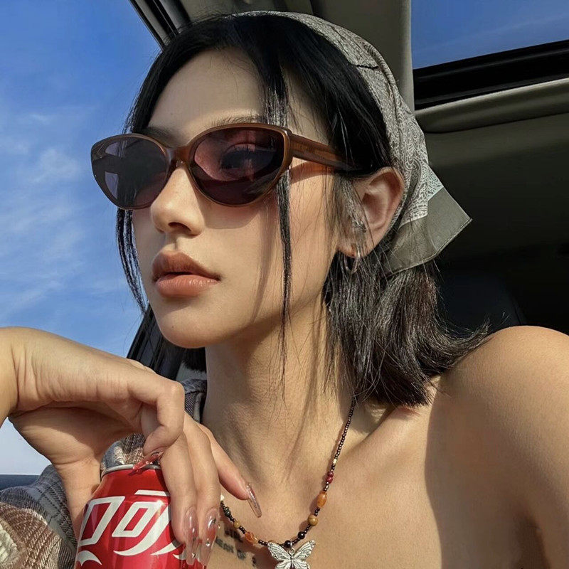 复古欧美式猫眼茶棕色墨镜女款2024新款方圆脸太阳眼镜高级感,ZIPPO/瑞士军刀/眼镜,太阳眼镜,淘宝优惠券,粉丝福利购,淘宝优惠卷