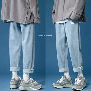 现货高转换主推牛仔裤！男女中性修身小脚裤 NB500P55图片