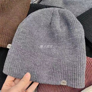 净版小牌网红盖耳秋冬腈纶大头围韩版加厚百搭直边男女腈纶针织帽