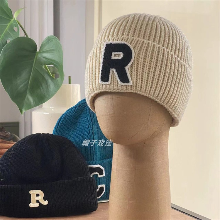 秋冬季针织帽毛线腈纶针织帽休闲