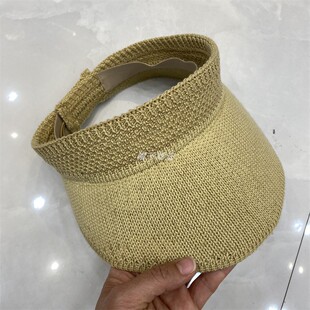 遮阳防晒女透气韩版可爱时尚棉麻可调节百搭好收纳简约日系空顶帽