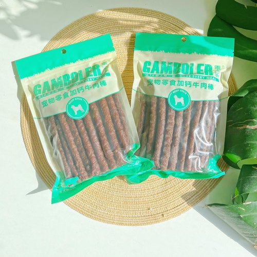 麦富迪高钙牛肉棒400g狗零食肉干