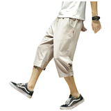 25夏新款棉麻七分裤男夏日系风开衩7分裤星座311A-k903-特p40，男装牛仔裤，星座311A