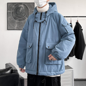 大货港风2025冬新款工装棉衣男大码连帽棉服XZ311A-my916-p115图片
