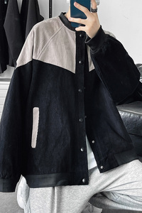2024秋季灯芯绒外套男夹克棒球服加肥加大码上衣XZ311A-JK18-P75图片