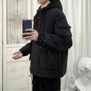 大货港风2025冬新工装棉衣男日系大码连帽棉服XZ311A-my916-p115图片