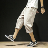 25夏新款棉麻七分裤男夏日系风开衩7分裤星座311A-k903-特p40，男装牛仔裤，星座311A