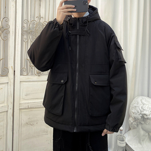 大货港风2025冬新工装棉衣男日系大码连帽棉服XZ311A-my916-p115图片